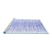 Sideview of Machine Washable Abstract Blue Contemporary Rug, wshcon1468blu