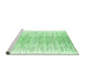 Sideview of Machine Washable Abstract Emerald Green Contemporary Area Rugs, wshcon1468emgrn