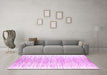 Machine Washable Abstract Pink Contemporary Rug in a Living Room, wshcon1468pnk