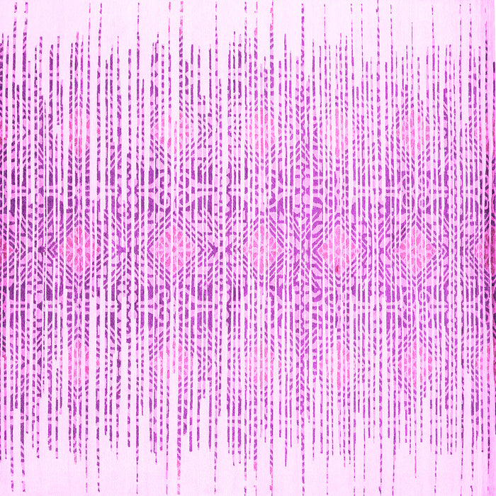 Square Machine Washable Abstract Pink Contemporary Rug, wshcon1468pnk