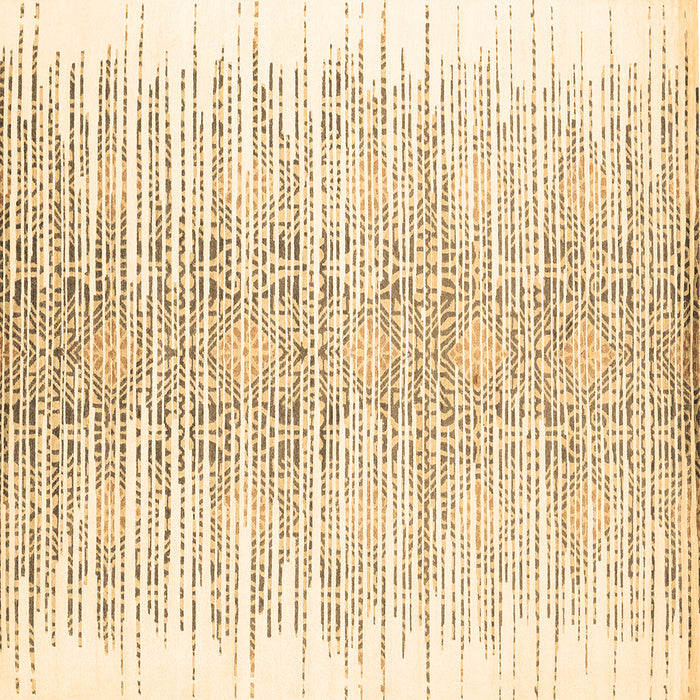 Square Abstract Brown Contemporary Rug, con1468brn