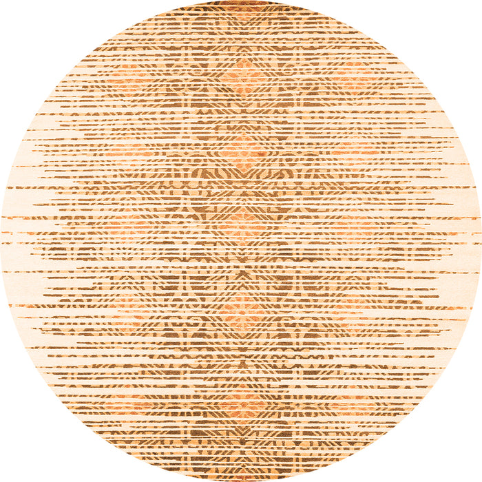 Square Abstract Orange Contemporary Rug, con1468org