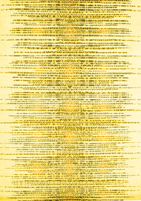 Abstract Yellow Contemporary Rug, con1468yw