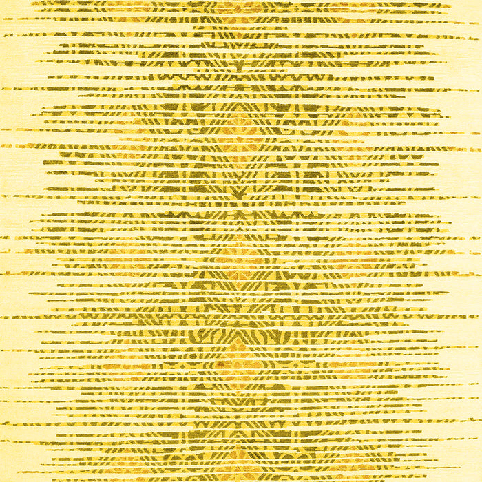 Abstract Yellow Contemporary Rug, con1468yw