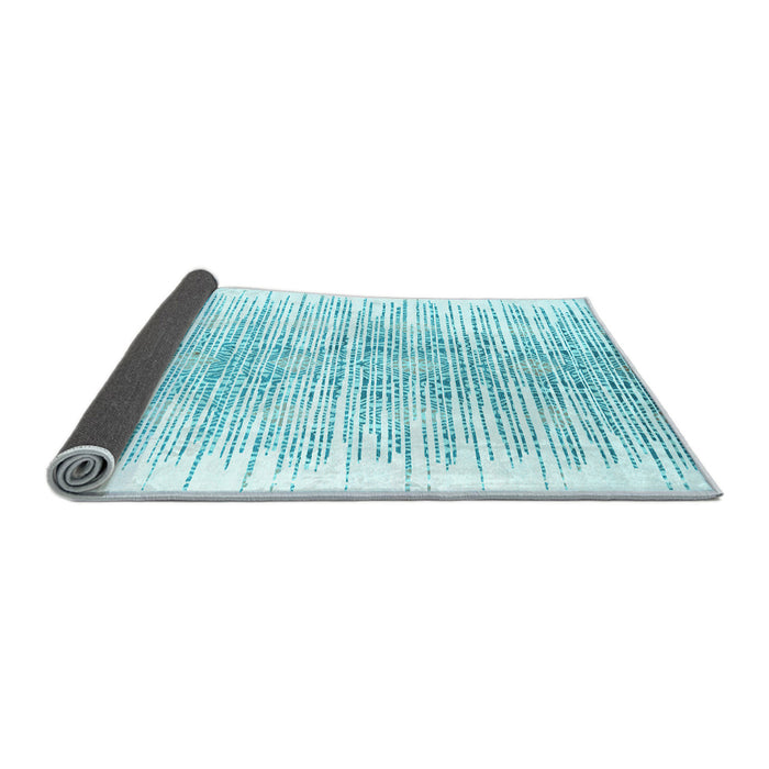 Sideview of Abstract Light Blue Contemporary Rug, con1468lblu