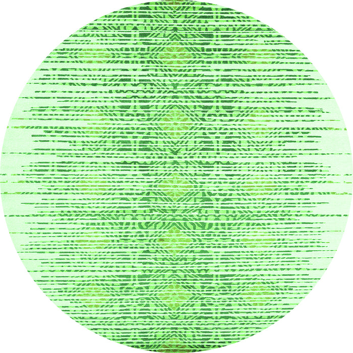 Square Abstract Green Contemporary Rug, con1468grn
