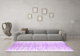 Machine Washable Abstract Purple Contemporary Area Rugs in a Living Room, wshcon1468pur