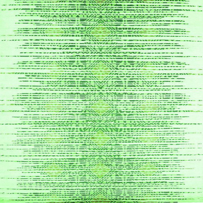 Serging Thickness of Abstract Green Contemporary Rug, con1468grn