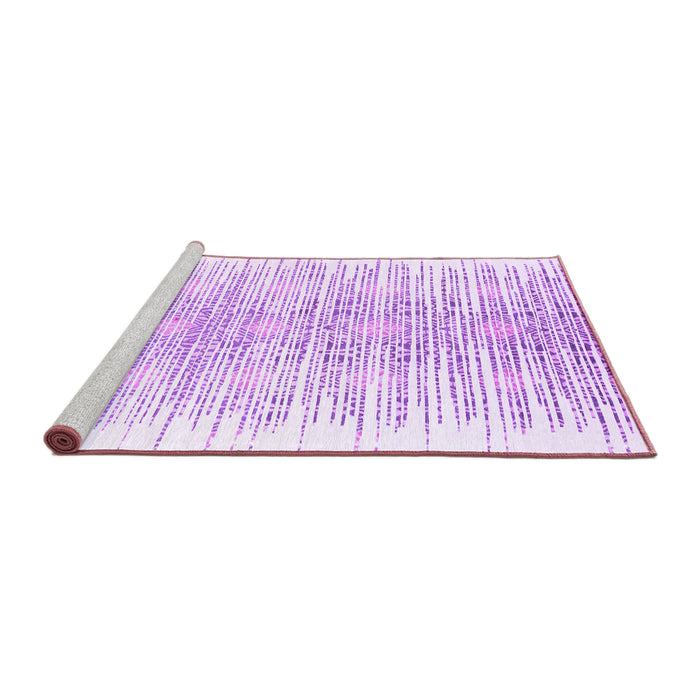 Sideview of Machine Washable Abstract Purple Contemporary Area Rugs, wshcon1468pur