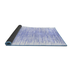 Sideview of Abstract Blue Contemporary Rug, con1468blu