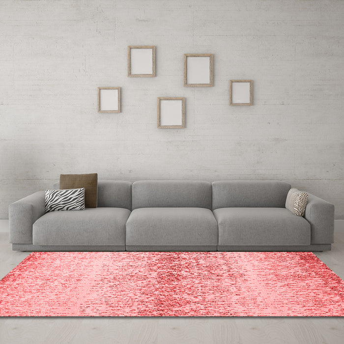 Contemporary Red Washable Rugs