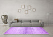 Machine Washable Abstract Purple Contemporary Area Rugs in a Living Room, wshcon1469pur