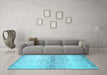 Machine Washable Abstract Light Blue Contemporary Rug in a Living Room, wshcon1469lblu