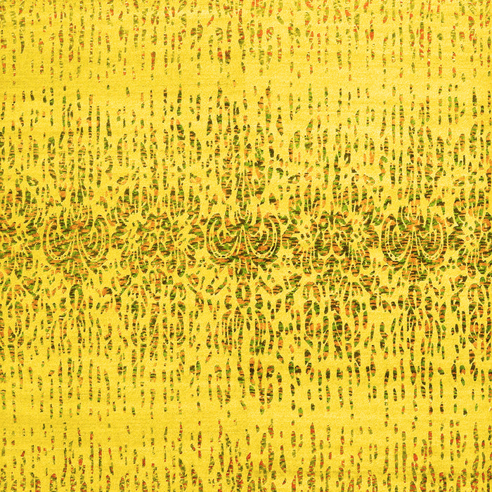 Machine Washable Abstract Yellow Contemporary Rug, wshcon1469yw