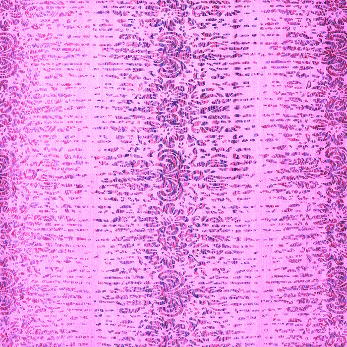 Square Machine Washable Abstract Pink Contemporary Rug, wshcon1469pnk