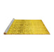 Sideview of Machine Washable Abstract Yellow Contemporary Rug, wshcon1469yw