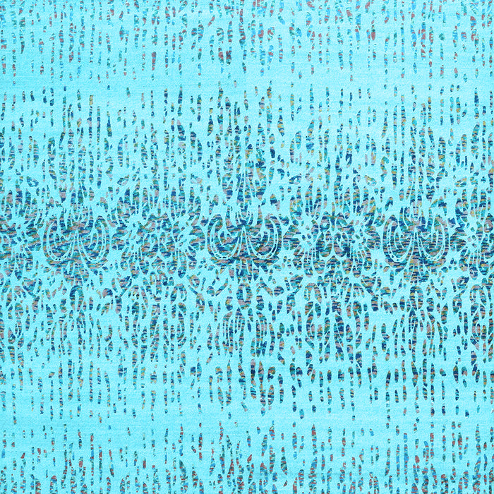 Abstract Light Blue Contemporary Rug, con1469lblu