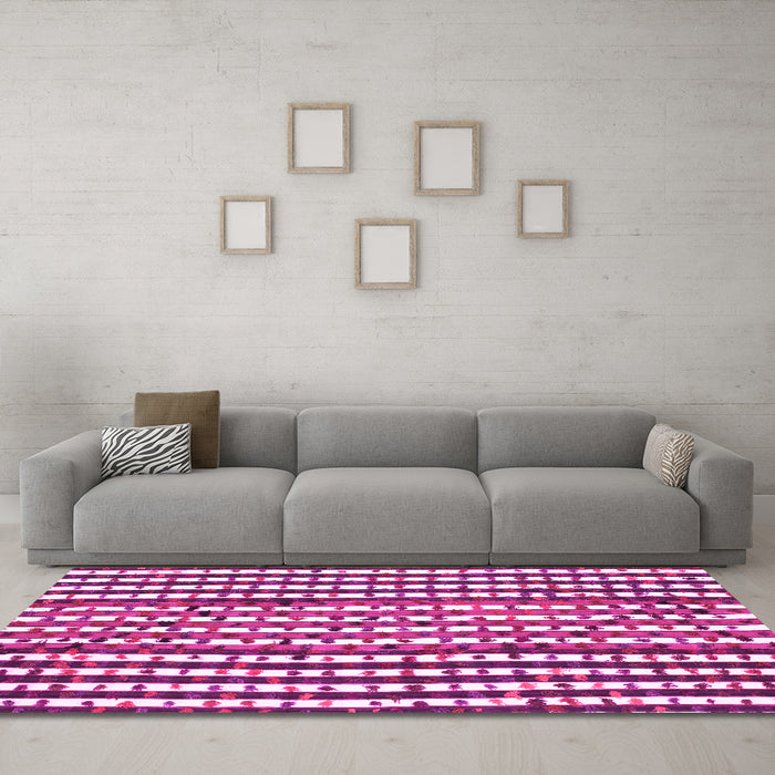 Machine Washable Southwestern Pink Country Rug in a Living Room, wshcon146pnk