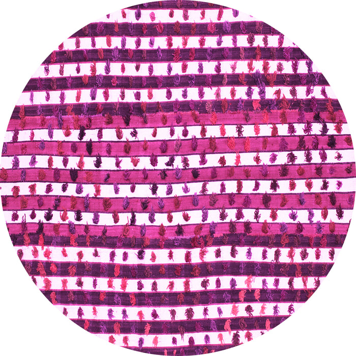 Round Southwestern Pink Country Rug, con146pnk