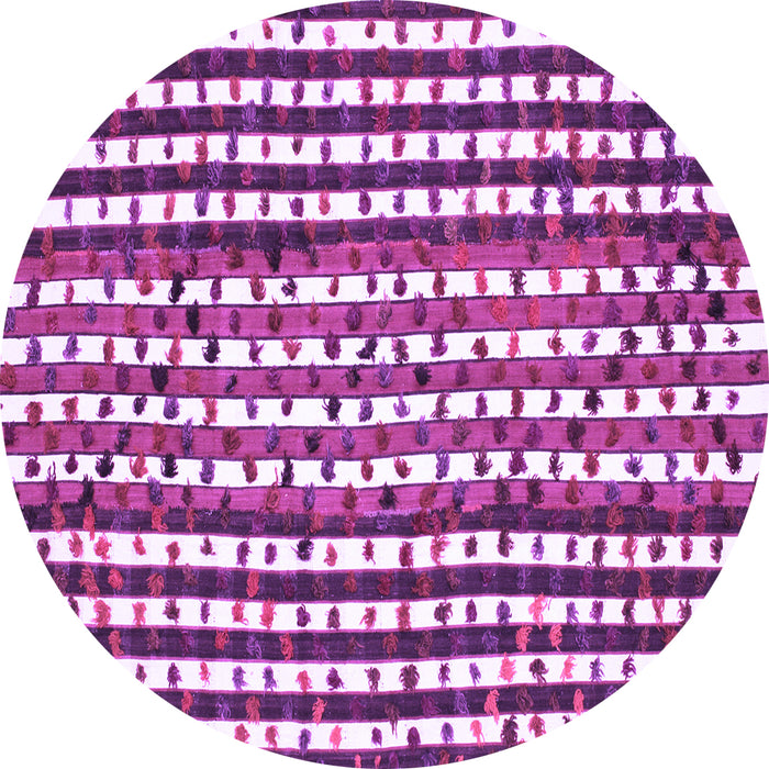 Round Southwestern Purple Country Rug, con146pur