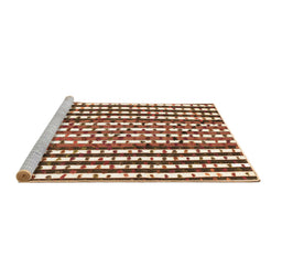 Sideview of Machine Washable Southwestern Brown Country Rug, wshcon146brn