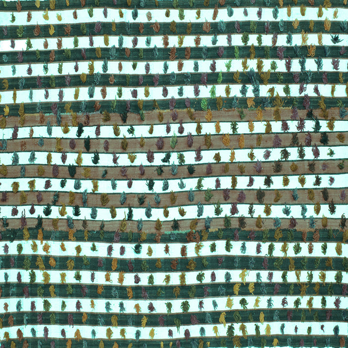 Square Southwestern Turquoise Country Rug, con146turq