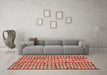 Machine Washable Southwestern Orange Country Area Rugs in a Living Room, wshcon146org