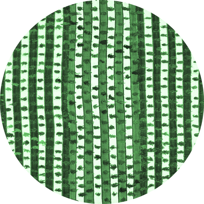 Round Southwestern Emerald Green Country Rug, con146emgrn