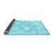 Sideview of Abstract Light Blue Contemporary Rug, con1470lblu