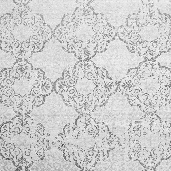 Serging Thickness of Machine Washable Abstract Gray Contemporary Rug, wshcon1470gry