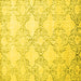 Square Machine Washable Abstract Yellow Contemporary Rug, wshcon1470yw