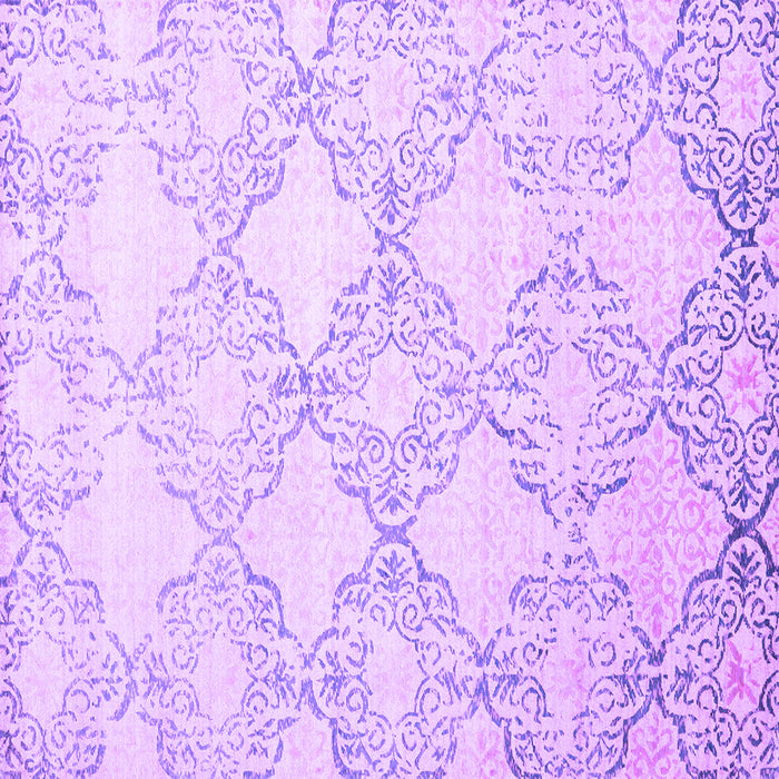 Square Abstract Purple Contemporary Rug, con1470pur