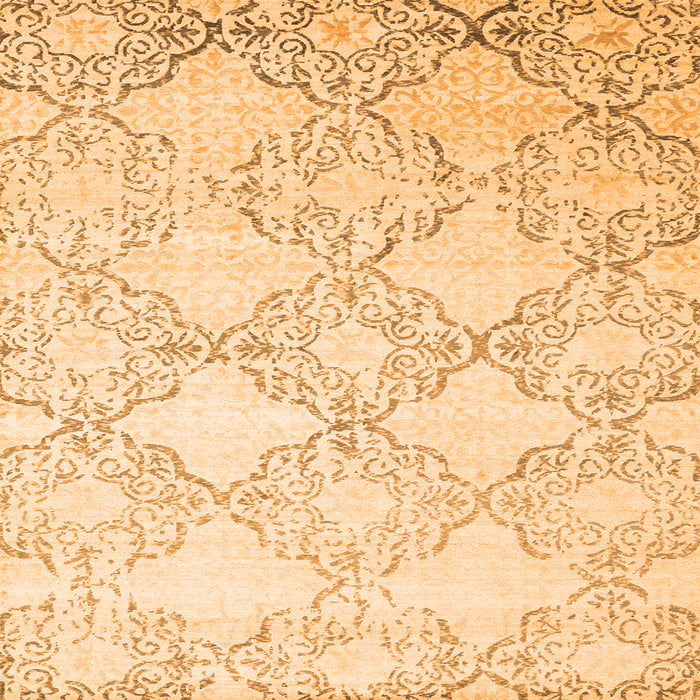Serging Thickness of Abstract Orange Contemporary Rug, con1470org