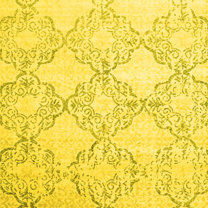 Abstract Yellow Contemporary Rug, con1470yw