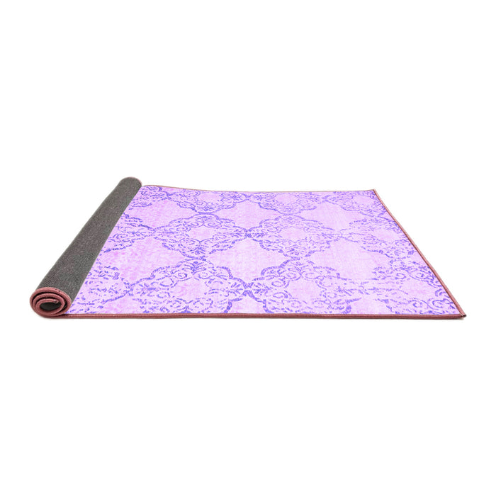 Sideview of Abstract Purple Contemporary Rug, con1470pur