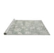 Serging Thickness of Machine Washable Contemporary Dark Gray Rug, wshcon1471