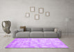 Machine Washable Abstract Purple Contemporary Area Rugs in a Living Room, wshcon1471pur