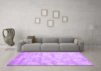 Machine Washable Abstract Purple Contemporary Rug, wshcon1471pur