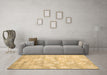 Machine Washable Abstract Brown Contemporary Rug in a Living Room,, wshcon1471brn