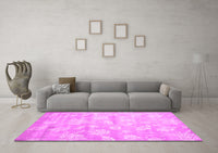 Machine Washable Abstract Pink Contemporary Rug, wshcon1471pnk