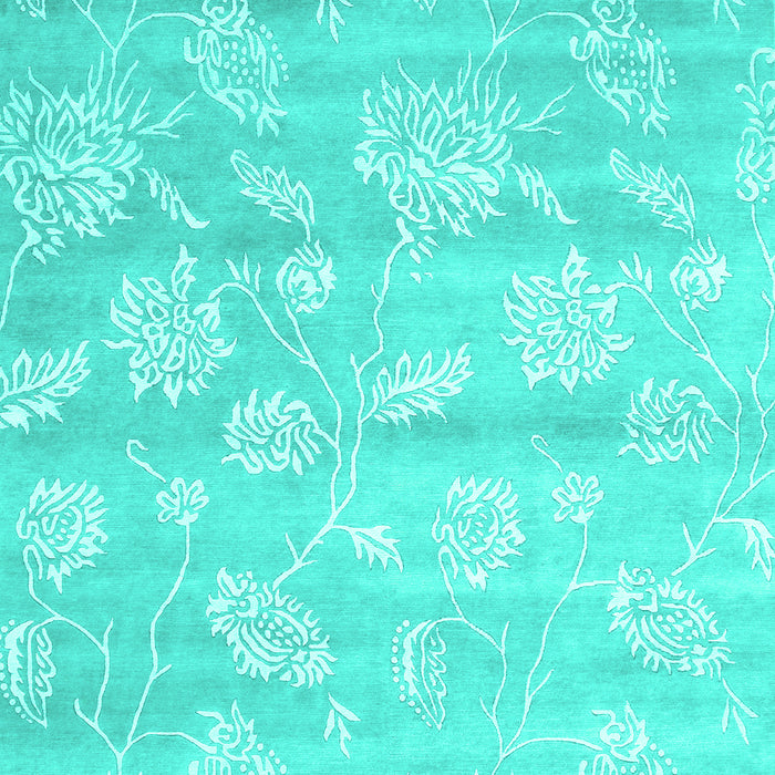 Abstract Turquoise Contemporary Rug, con1471turq