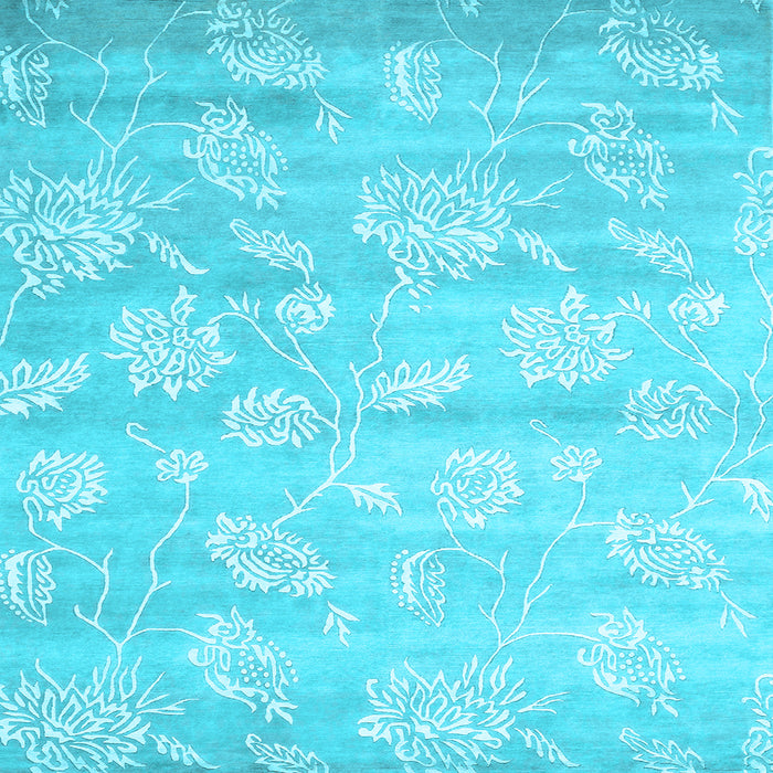 Square Machine Washable Abstract Light Blue Contemporary Rug, wshcon1471lblu