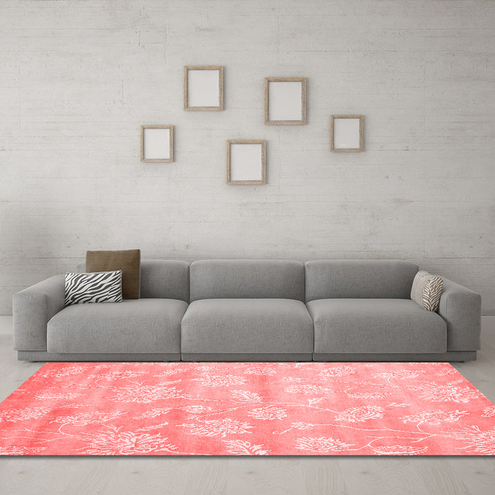 Contemporary Red Washable Rugs