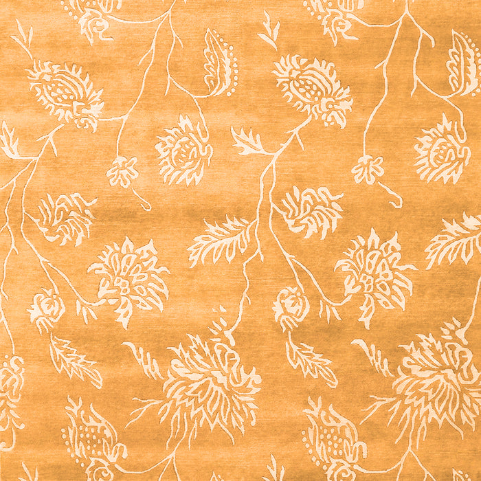 Serging Thickness of Machine Washable Abstract Orange Contemporary Area Rugs, wshcon1471org