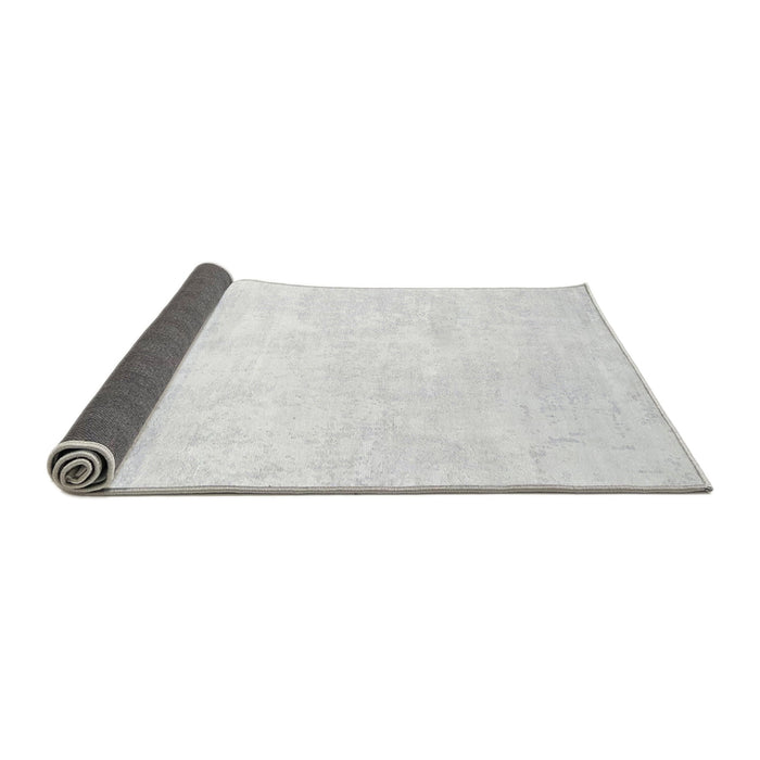 Thickness of Contemporary Platinum Gray Solid Rug, con1472