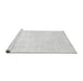 Serging Thickness of Machine Washable Contemporary Platinum Gray Rug, wshcon1472