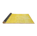 Sideview of Solid Yellow Modern Rug, con1472yw