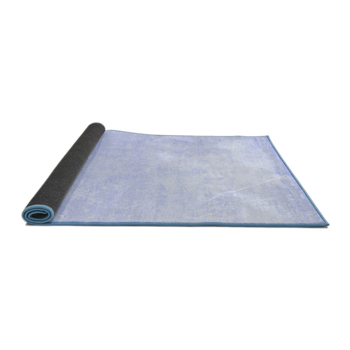 Sideview of Solid Blue Modern Rug, con1472blu