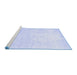Sideview of Machine Washable Solid Blue Modern Rug, wshcon1472blu