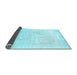 Sideview of Solid Light Blue Modern Rug, con1472lblu